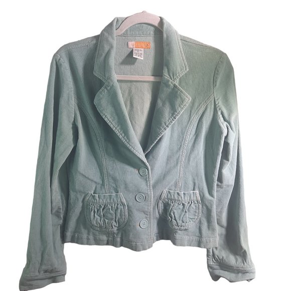 Anthropologie Tulle Mint Corduroy Blazer Jacket - Picture 4 of 13